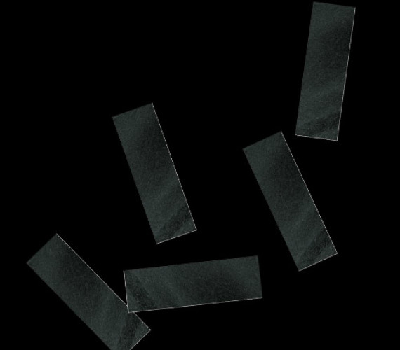 Конфетти бумажное 17х55мм черное 1кг