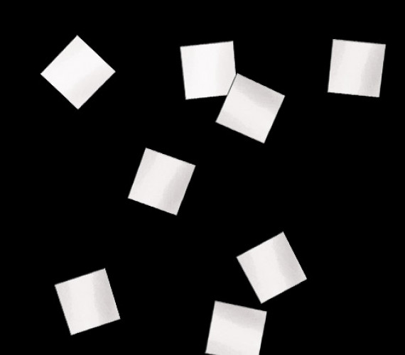 Конфетти бумажное 10х10мм белое 1кг