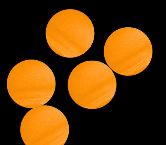 Конфетти бумажное Круги оранжевые