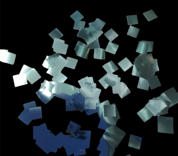 Конфетти металлизированное 6х6мм голубое 1кг