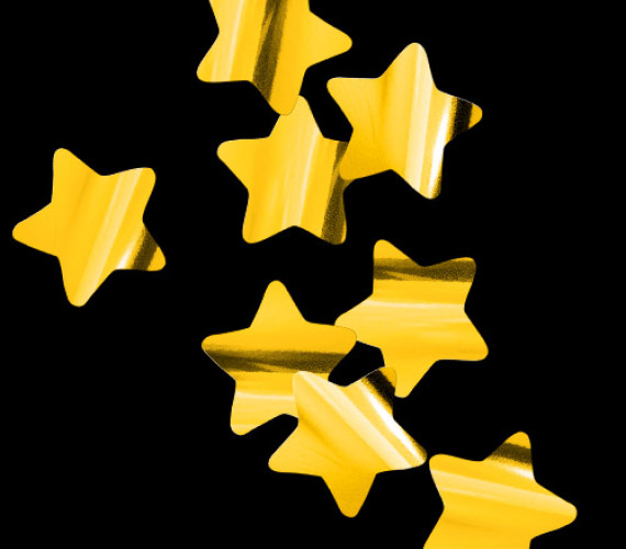 Конфетти металлизированное Звезды золото