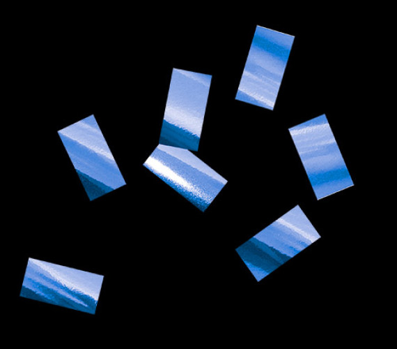 Конфетти металлизированное 10х20мм синее