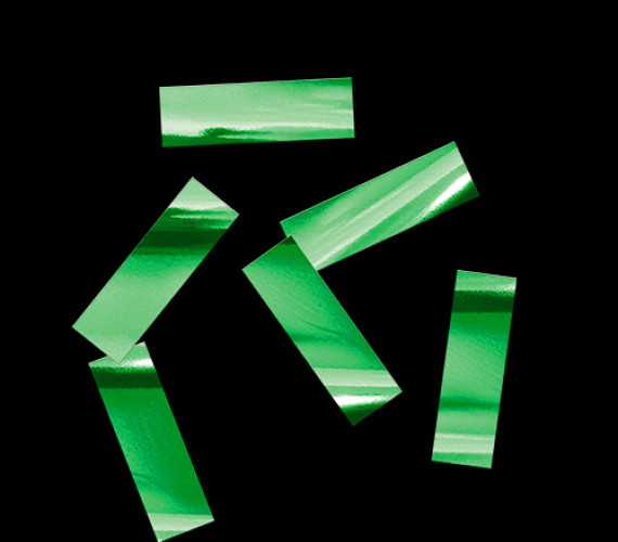 Конфетти металлизированное 17х55мм зеленое 1кг