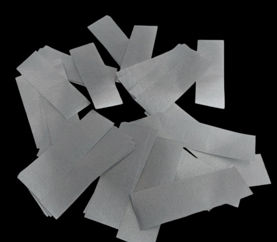 Конфетти бумажное 17х55мм серебро 1кг