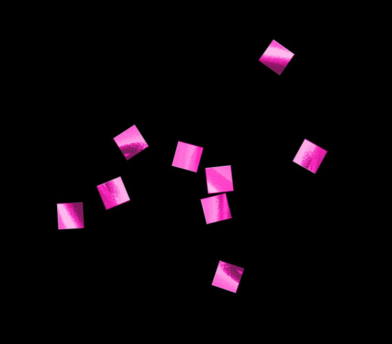 Конфетти металлизированное 6х6мм розовое (фуксия) 1кг